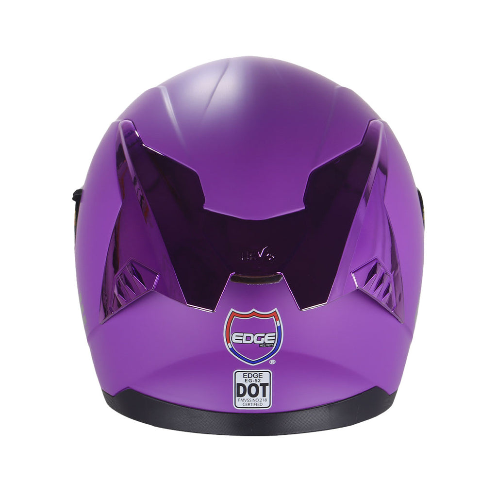 anodized purple motorcycle helmet RACER-MATTE PURPLE – EDGE®