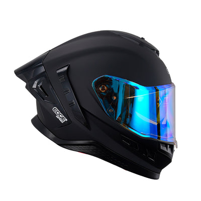 X-PRO SOLIDO NEGRO MATE MICA AZUL