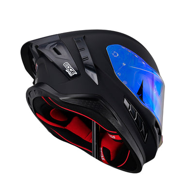 X-PRO SOLIDO NEGRO MATE MICA AZUL