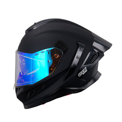 X-PRO SOLIDO NEGRO MATE MICA AZUL