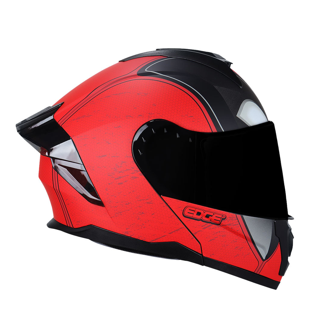 dot approved deadpool motorcycle helmet BOSTON-DEADPOOL – EDGE®