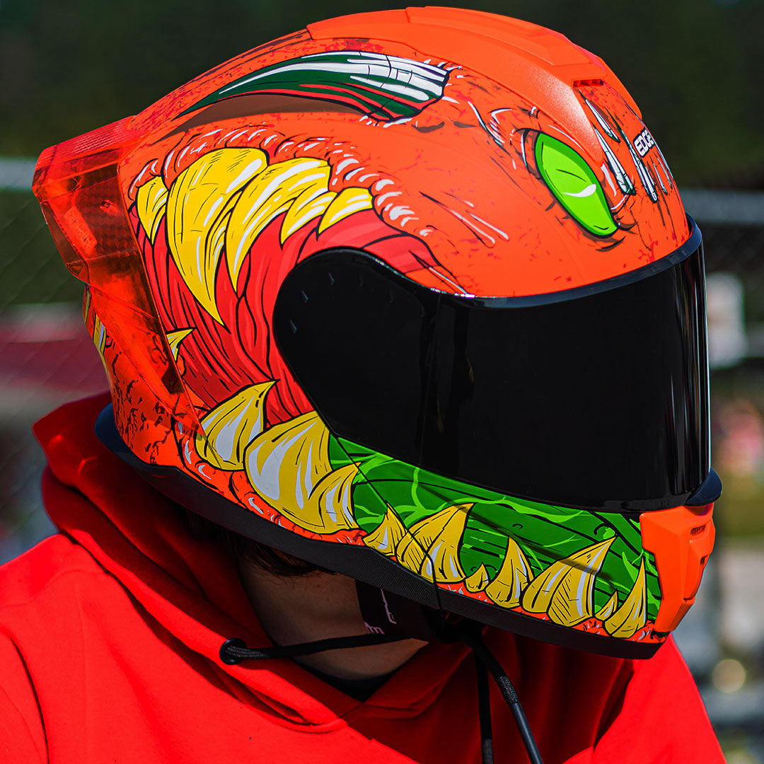 big fluffy orange monster motorcycle helmet Cover,Funny Helmet Decoration,Cute Animal Helmet Cover Funny Helmet Decoration Dust Cap,Furry Motorbike Helmet Cover,Funny Animal Full Face Motorcycle Helmet Protection Cover(B) : Automotive HAX Impulse Motorcycle Helmet Devour
