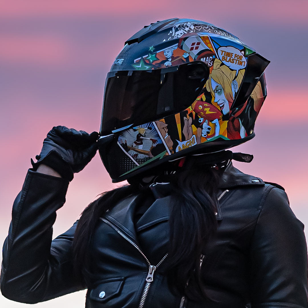 cool helmets for motorcycle quinn's FRANKIE-HARLEY QUINN – EDGE®